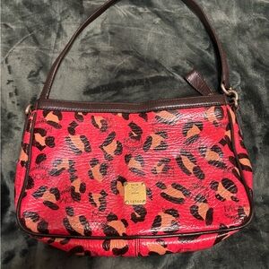 MCM Pink Leopard Print Women's Pouch/Wristlet/Clutch